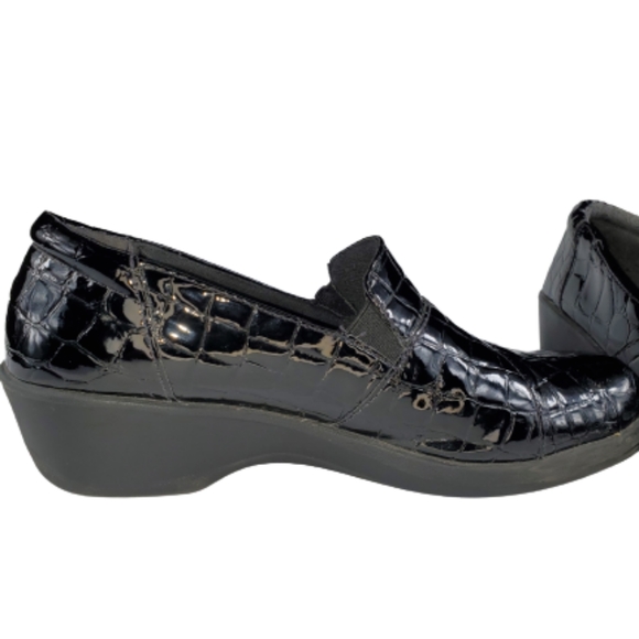 Clarks May Marigold,Black,Faux Alligator, Slip on,Mule,Loafer,Clog - Picture 3 of 11